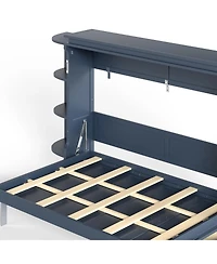 Streamdale Furniture Murphy Bed w/Shelf, Cabinets, Drawers, Office Space Saver