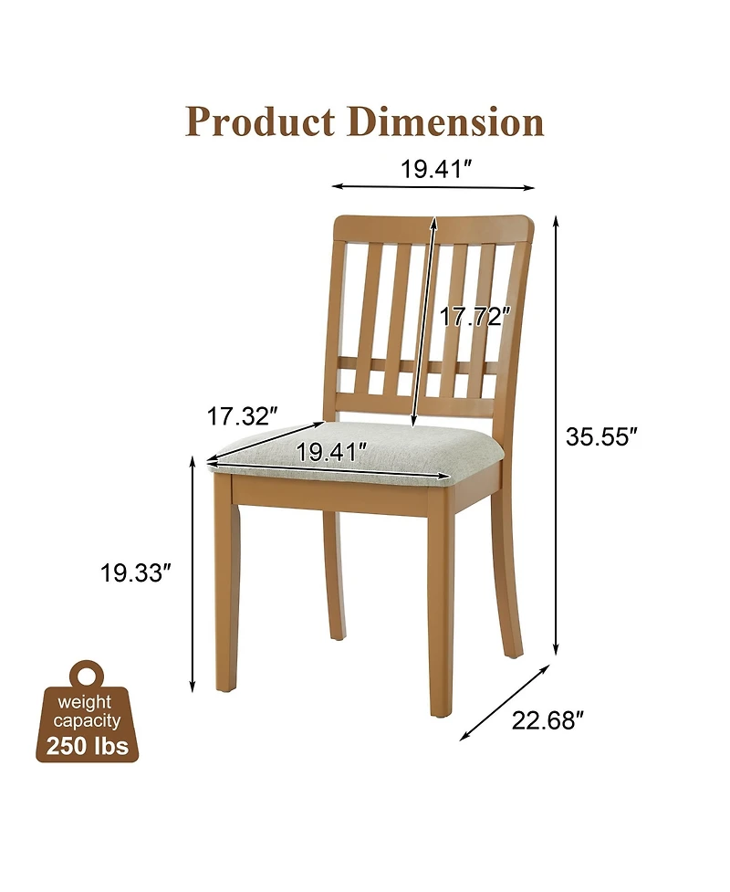 Rainsken Dining Chairs Set of 2, Modern Scandinavian Kitchen Chair