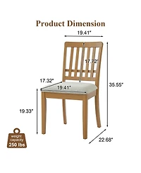 Rainsken Dining Chairs Set of 2, Modern Scandinavian Kitchen Chair