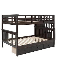 Streamdale Furniture Full Bunk Bed Drawer and Storage