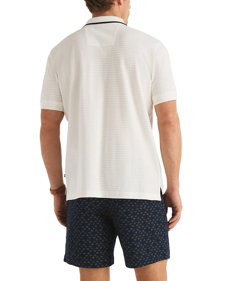 Nautica Men's Short-Sleeve Jacquard Polo Shirt