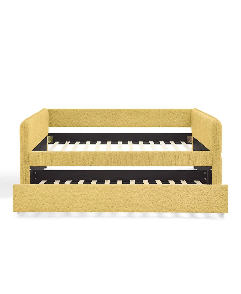 Streamdale Furniture Boucle Full Daybed w/ Twin Trundle Sofa Bed