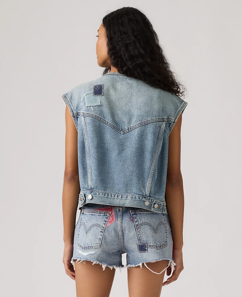Levi's Women's Relaxed-Fit Sleeveless Trucker Jacket