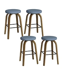 Streamdale Furniture Fabric Swivel Bar Stools Set of 2