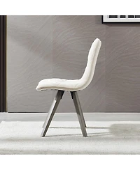 Streamdale Furniture Set of 2 Mid-Century Modern Dining Chairs with Wood Legs