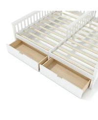 Streamdale Furniture Twin Platform Bed with Storage Shelves and Drawers