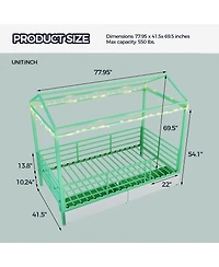 Streamdale Furniture House Floor Bed Frame for Kids