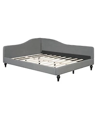 Streamdale Furniture L-Shaped Linen Daybed with Solid Wood Legs