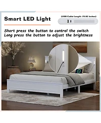 Streamdale Furniture King Led Bed w/ Usb