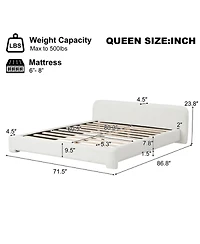 Streamdale Furniture Bouce Upholstered Bed[ - A Dreamy Addition to Your Bedroom