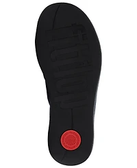 FitFlop Women's Platfforms Denim Wedge Toe-Post Sandals