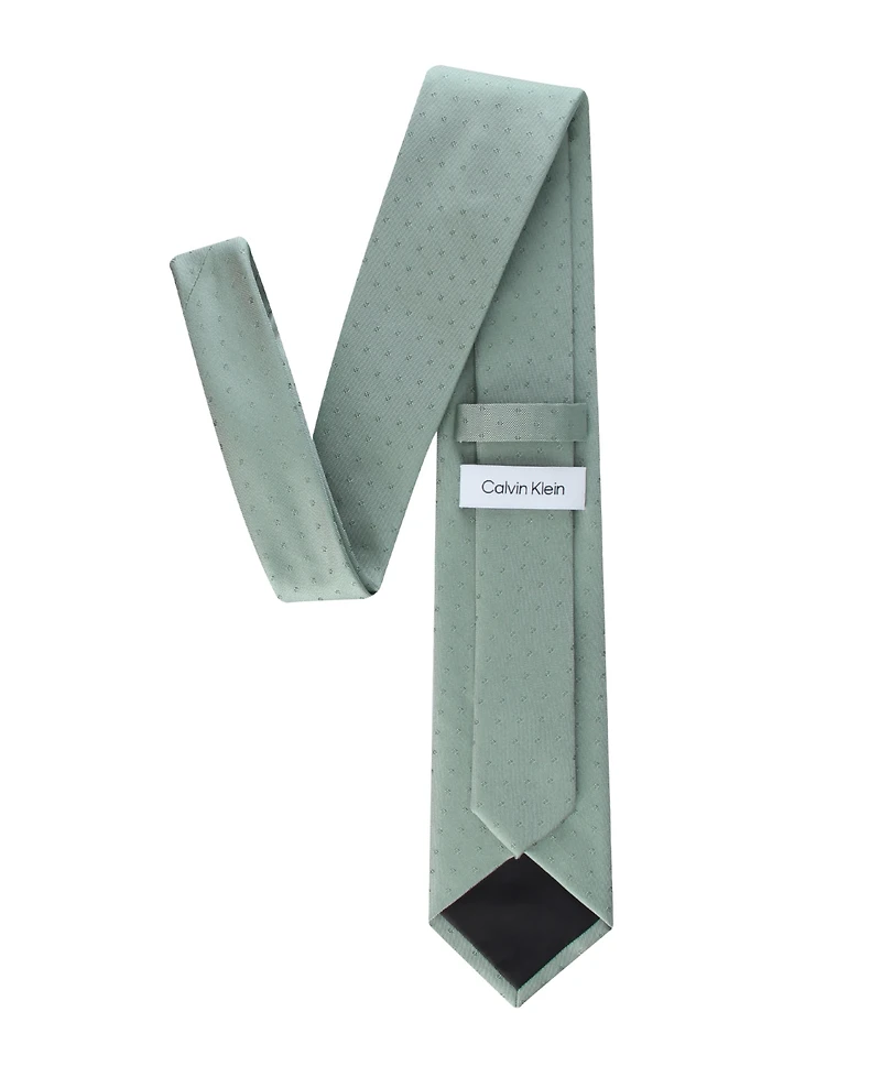 Calvin Klein Men's Brack Solid Unsolid Pattern Classic Tie