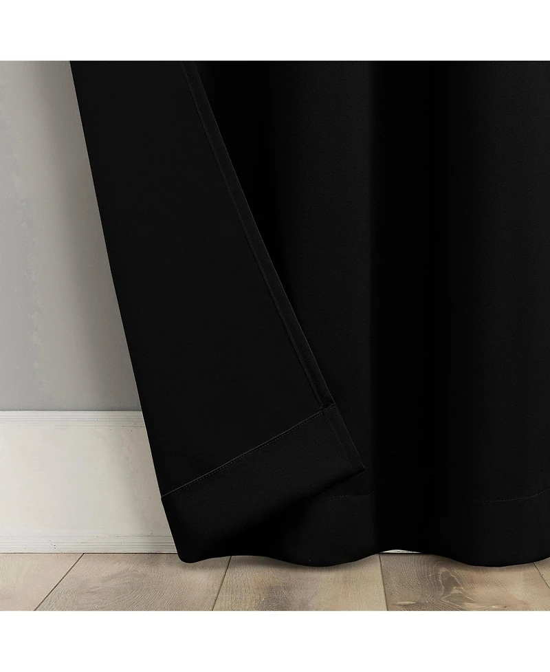 Sun Zero Sheridan Magnetic Closure Blackout Grommet Curtain Panel Pair
