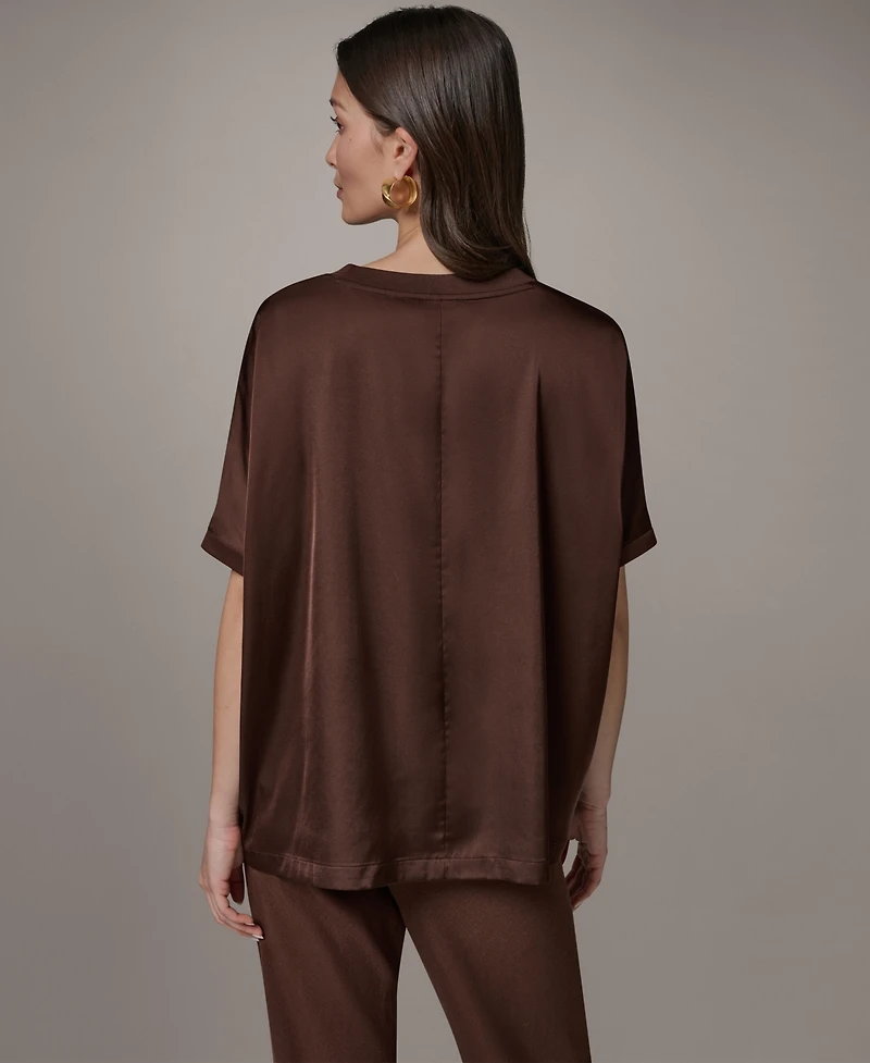Donna Karan Weekend Women's Crewneck Boxy Blouse