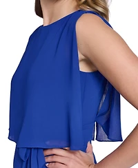 Jessica Howard Women's Boat Neck High Low Maxi Dress