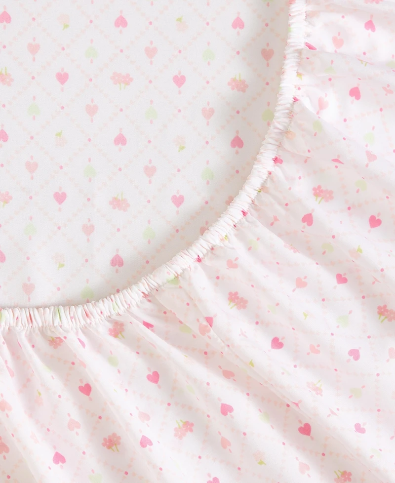 Laura Ashley Kids Heart Geo Ditsy Microfiber -Pc. Sheet Set