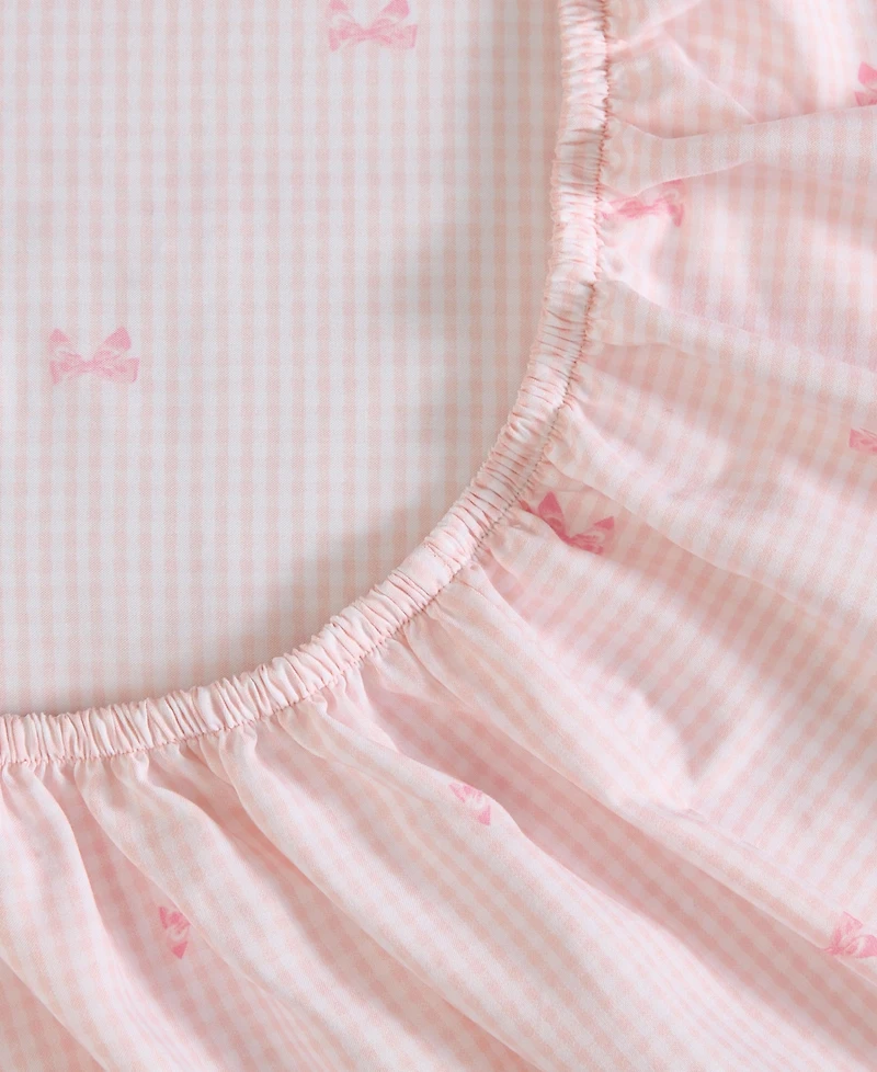 Laura Ashley Tiny Bows Microfiber -Pc. Sheet Set
