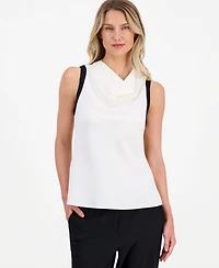 Anne Klein Petite Cowl Neck Sleeveless Blouse