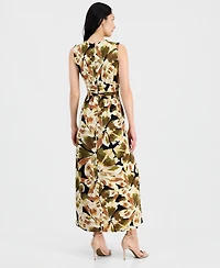 Anne Klein Women's Twist-Front Sleeveless Maxi Dress