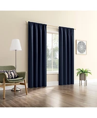 Sun Zero Karina Textured Blackout Rod Pocket Curtain Panel