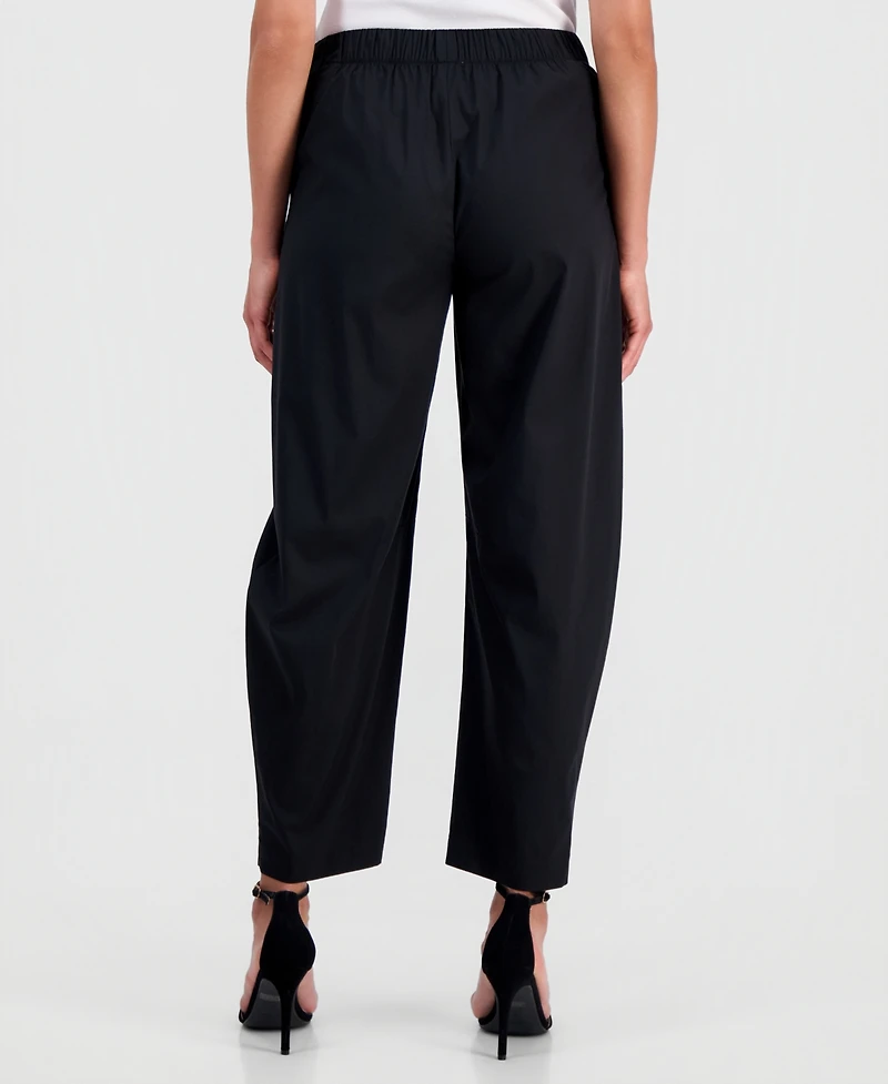 Anne Klein Women's Pull-On Barrel-Leg Ankle Pants