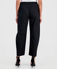 Anne Klein Women's Pull-On Barrel-Leg Ankle Pants