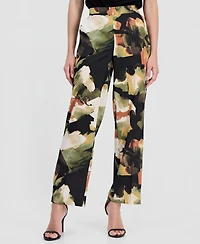 Anne Klein Women's Printed Pull-On Wide-Leg Pants
