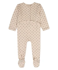 MeMoi Baby Girls Tulip Fields Ribbed Footie