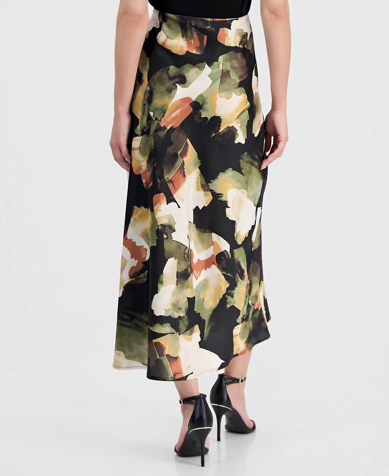 Anne Klein Women's Printed Pull-On Bias Skirt