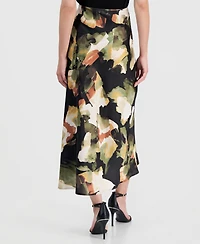 Anne Klein Women's Printed Pull-On Bias Skirt