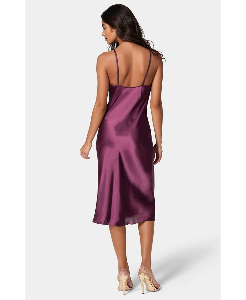 Bebe Women's Satin Midi Slip Dress