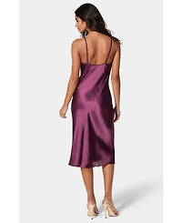 Bebe Women's Satin Midi Slip Dress