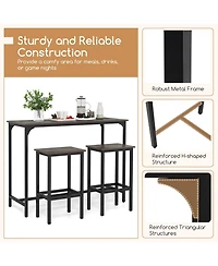 Sugift Industrial Counter Height Dining Set with Table and Stools