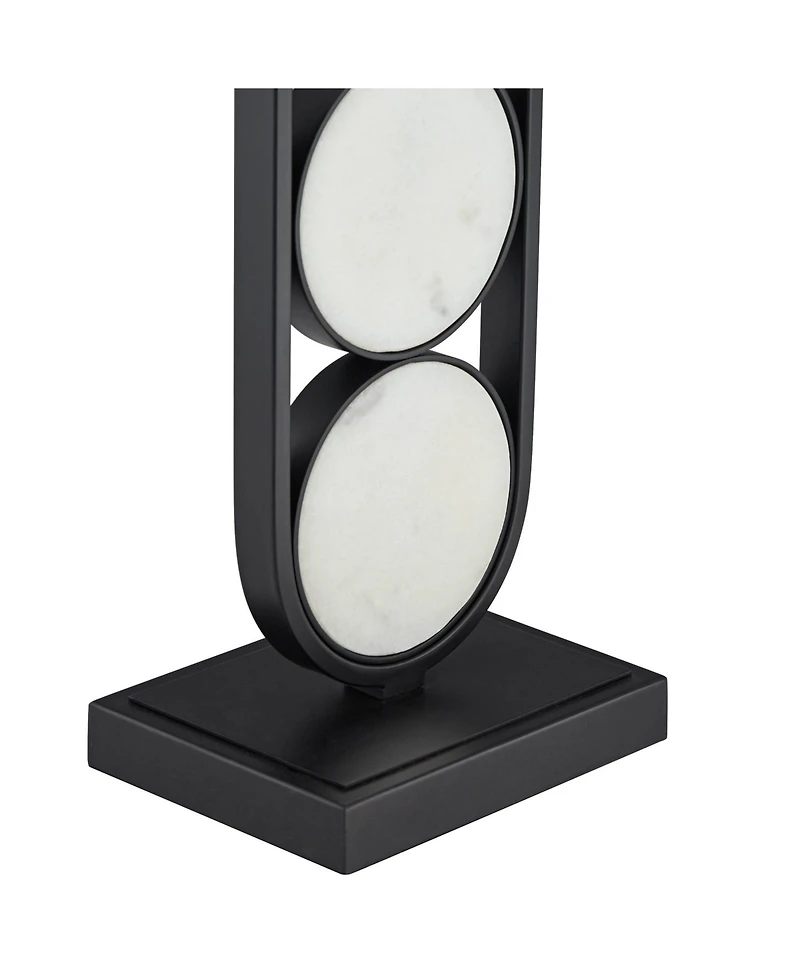 360 Lighting Eleanor 32 1/4" Tall Large Geometric Mid Century Modern End Table Lamp Metal Marble Single Living Room