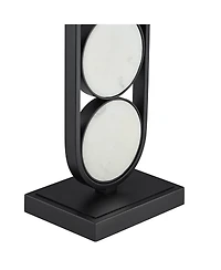 360 Lighting Eleanor 32 1/4" Tall Large Geometric Mid Century Modern End Table Lamp Metal Marble Single Living Room