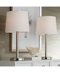 360 Lighting Camile Modern Table Lamps 25" High Set of 2 with TableTop Dimmers Usb Charging Port