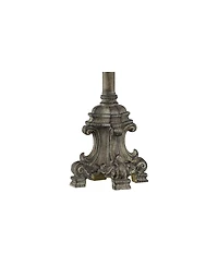 Regency Hill Vichelis 34" Tall Skinny Candlestick Buffet Traditional End Table Lamps Set of 2 Metal Living Room Bedroom