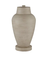 360 Lighting Rupert 24 3/4" High Vase Farmhouse Rustic Traditional Table Lamps Set of 2 Hammered Metal Living Room Bedroom