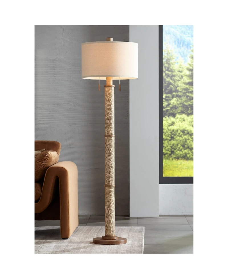 Barnes and Ivy Santiago 65" Tall Modern Country Floor Lamp with Pull Chain