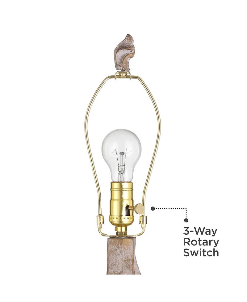 Possini Euro Design Reah 32 1/2" Tall Sculpture Large Modern End 3-Way Table Lamp Usb Port Finish Single Living Room Charging