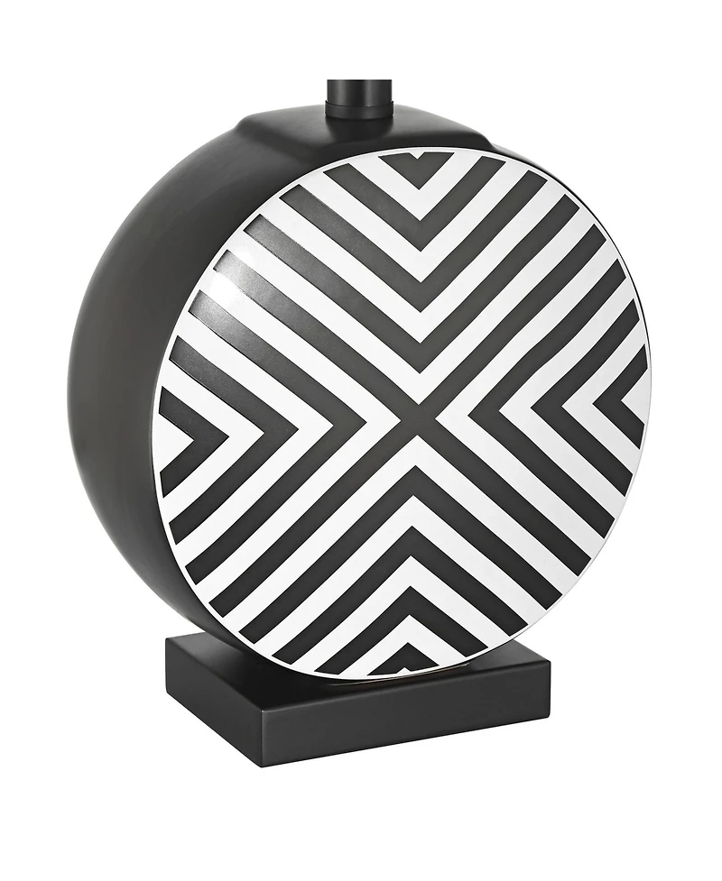 360 Lighting Fraser 21 1/2" Ceramic Disc 3-Way Table Lamp