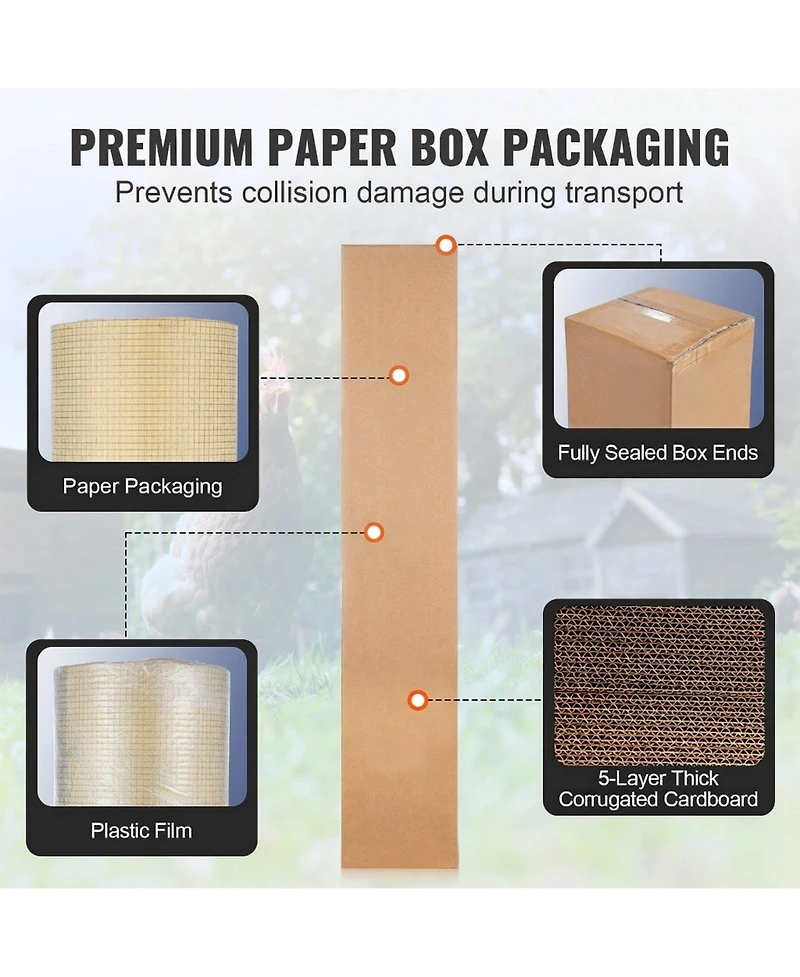 Sugift Hardware Cloth Galvanized Wire Mesh for Rabbit Cages