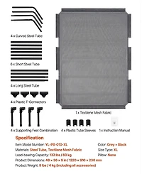 Sugift Elevated Dog Bed for Large Dogs Portable Raised Cot for Indoor and Outdoor Use