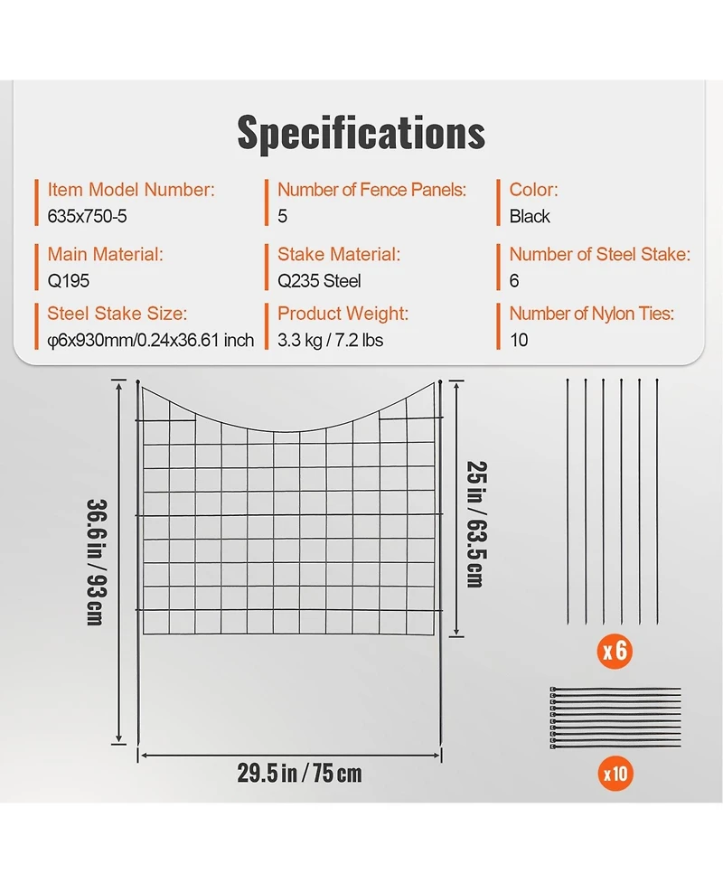 Inolait Metal Animal Barrier Fence for Outdoor Patio and Dog Containment
