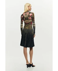 Desigual Women's Landscape mirror dress