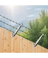 Sugift Barbed Wire Arm, Fence Post Extender, Rust-Resistant, 10 Pack