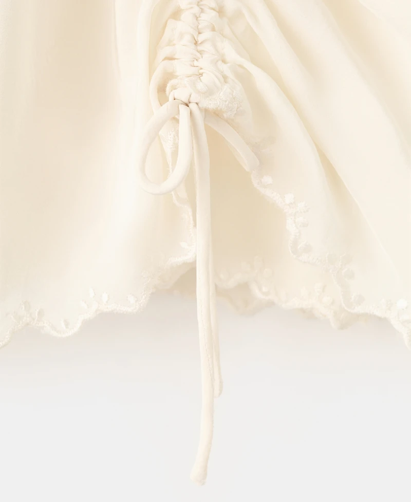 Selection Mango Women's Semi-Sheer Ruched Shorts