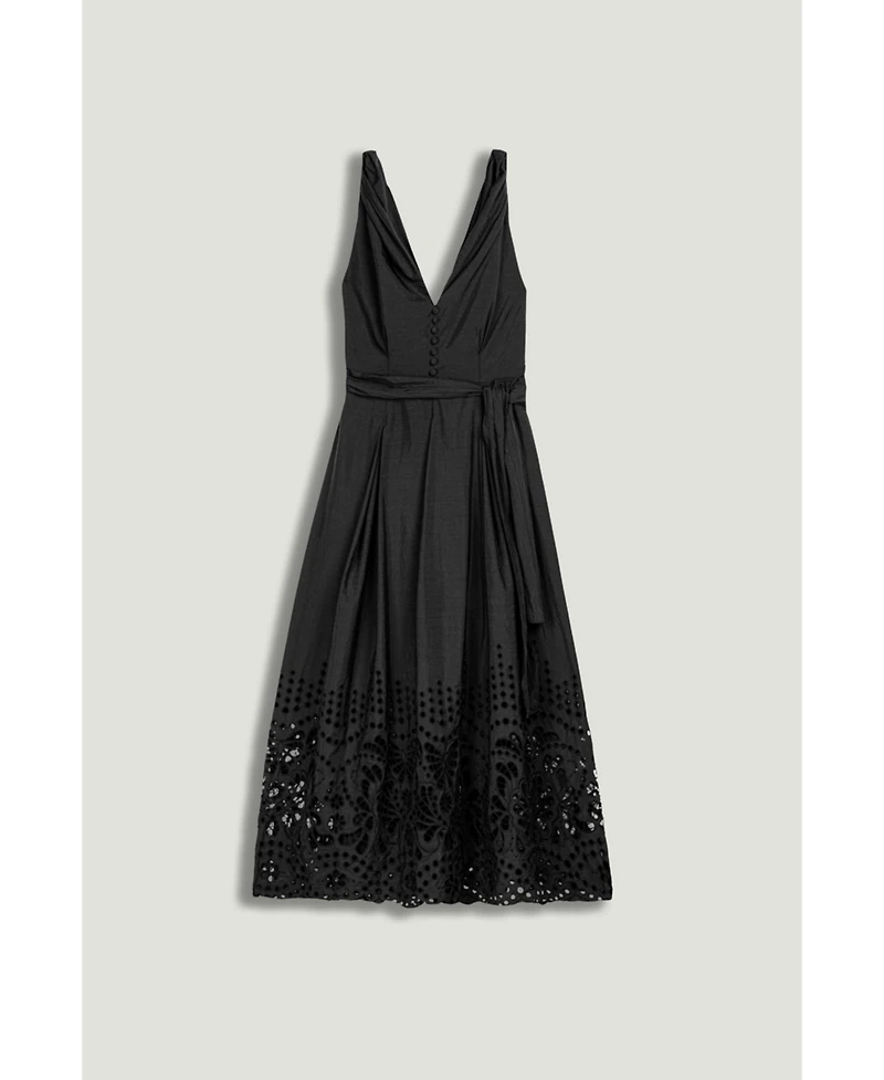 Nocturne Women's Sleeveless Embroidered Midi Dress