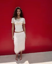 Selection Mango Women's Threads Midi Skirt