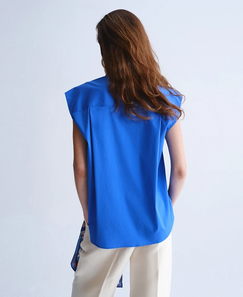 Selection Mango Women's Sleeveless Poplin Shirt